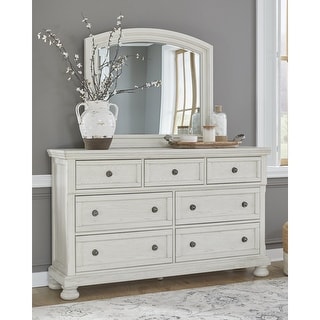 Signature Design by Ashley Robbinsdale Antique White Dresser and Mirror