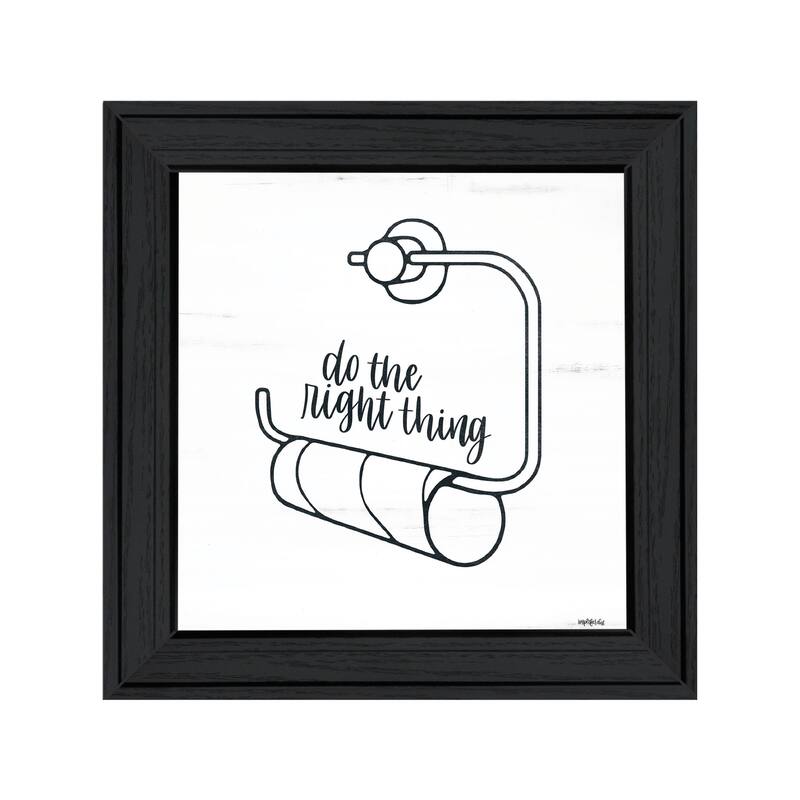 TrendyDecor4U Contemporary "Empty Toilet Paper Roll" Framed Print Wall Art