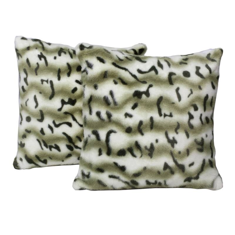 Amara fauxfur Throw Pillow Covers Set of 2, NO INSERT