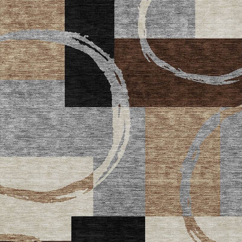 HomeRoots Geometric Modern Rectangle Outdoor Rug