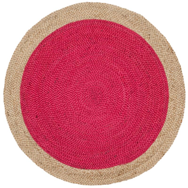 SAFAVIEH Handmade Natural Fiber Charlyne Bordered Round Jute Rug