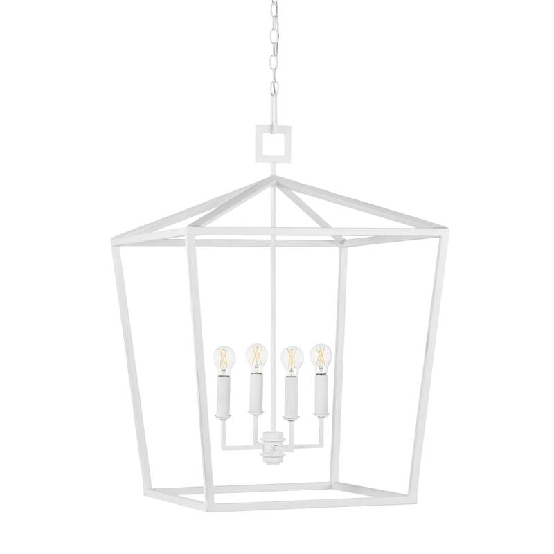 Currey & Company Denison White Grande Chandelier - 48"h x 32"w x 32"d