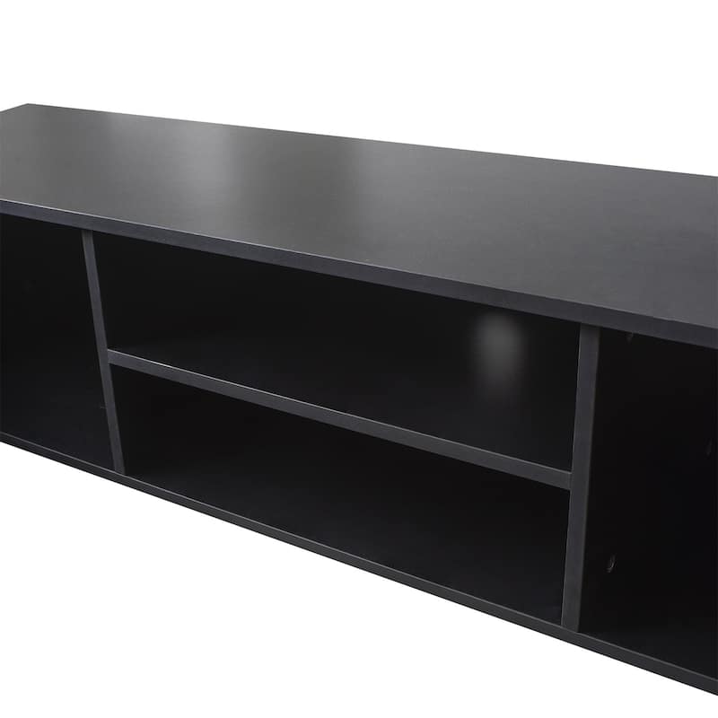 70 Inch TV Stands with 2 Storage Cabinet & Open Shelves