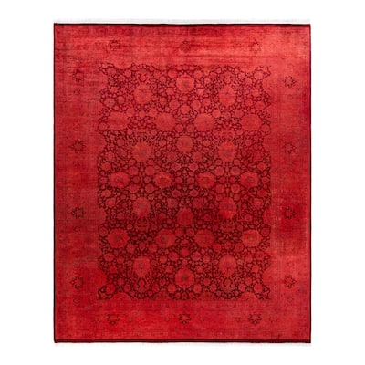 Contemporary Overdyed Wool Hand Knotted Area Rug - 8' 1" x 10' 1"
