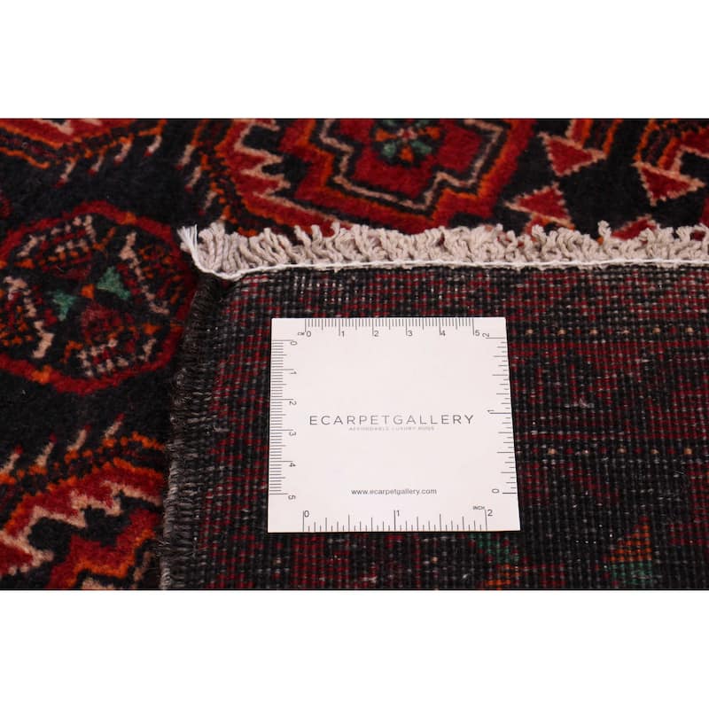 ECARPETGALLERY Hand-knotted Royal Baluch Black, Red Wool Rug - 3'8 x 6'6