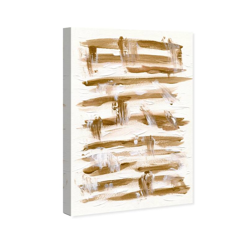 Wynwood Studio Abstract Horse Jumps Brown and Ochre Modern & Contemporary Wall Art Canvas Print