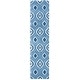 preview thumbnail 48 of 57, SAFAVIEH Florida Shag Bertille Geometric 1.2-inch Thick Rug 2'3" X 9' Runner - Blue/Ivory