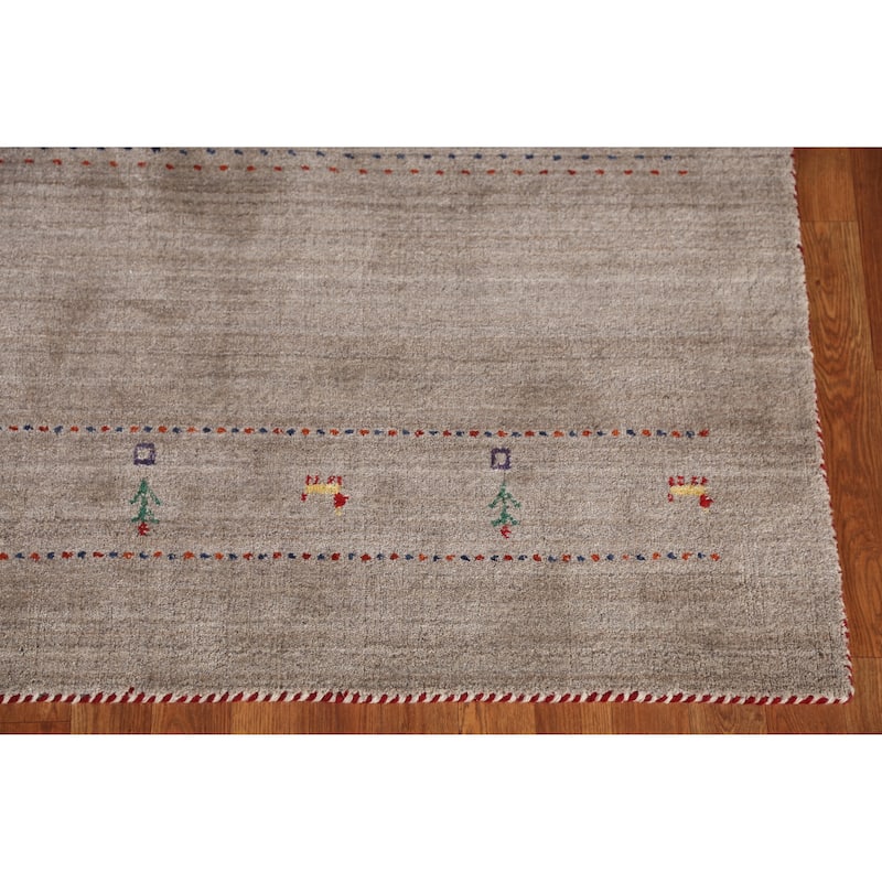Gabbeh Indian Area Rug Handmade Multi-Color Wool Carpet - 5'0" x 7'9"