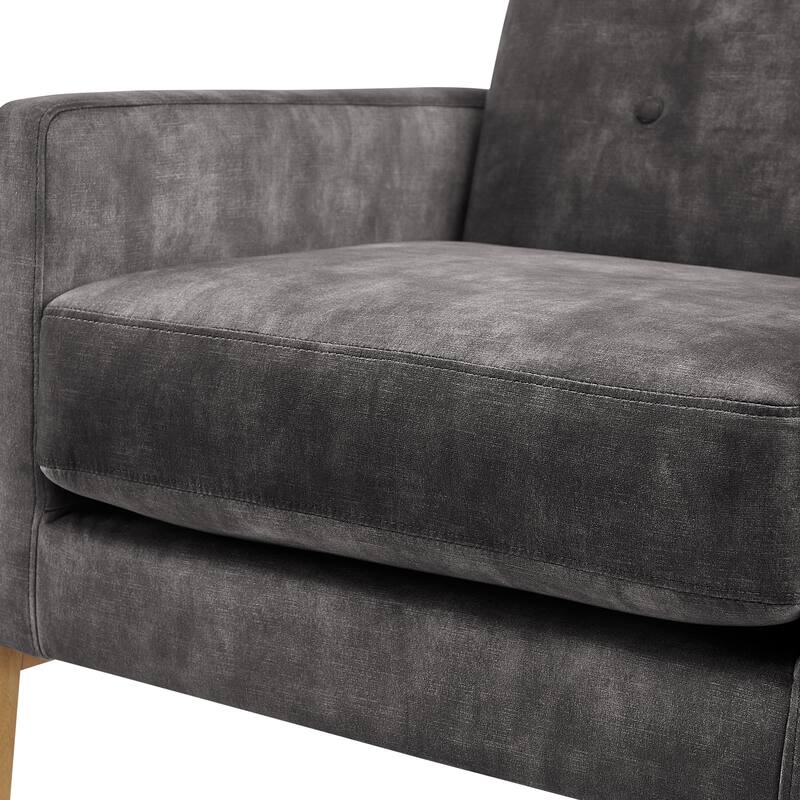 Margrate Wood Arm Tufted Back Accent Chair by Greyson Living