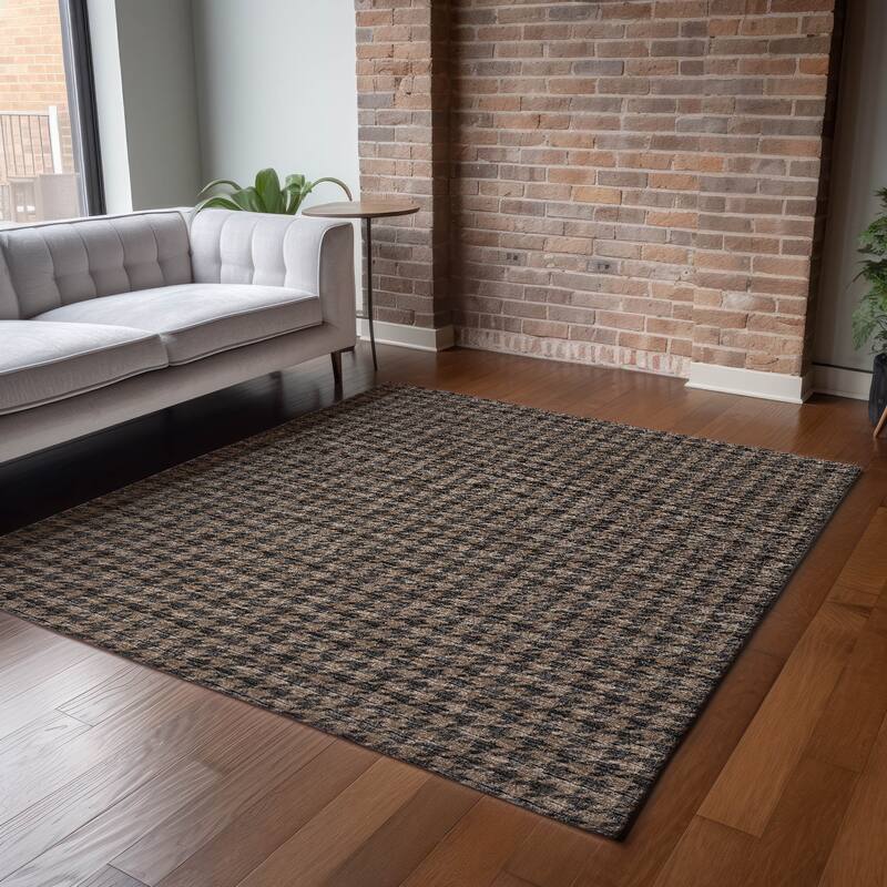 Premium Washable Super Soft Modern Houndstooth Mayfield Rug