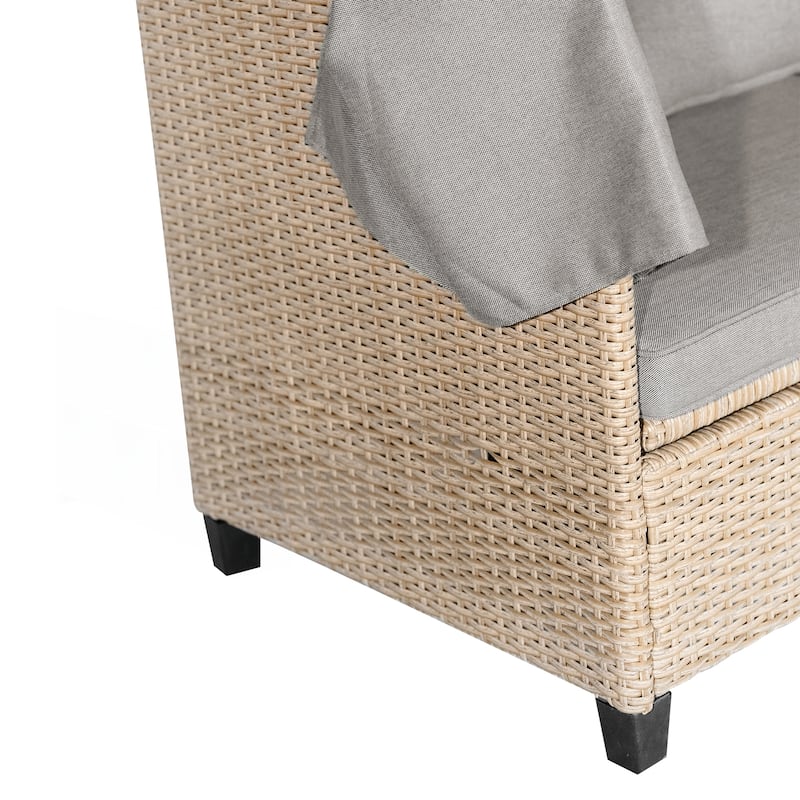 4 Piece UV-Proof Resin Wicker Patio Sofa Set