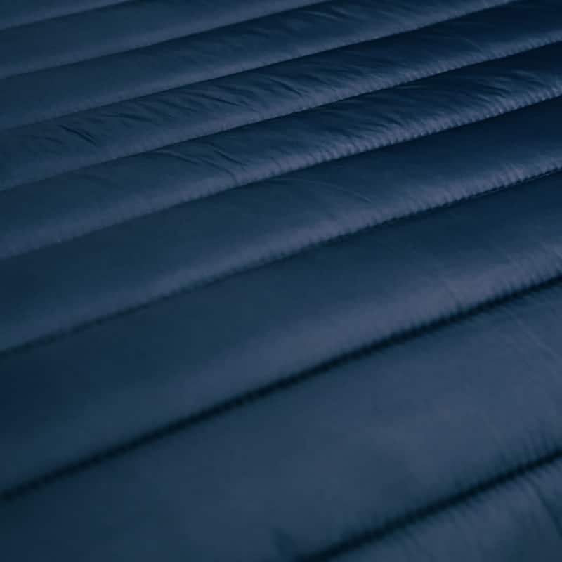 Cabe 3 Piece Queen Comforter Set, Polyester Puffer Channel Quilt, Navy Blue - 7'6" x 9'6"
