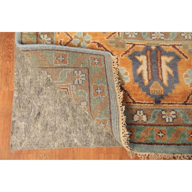 Geometric Khotan Oriental Large Area Rug Hand-Knotted Wool Carpet - 8'11" x 17'7"