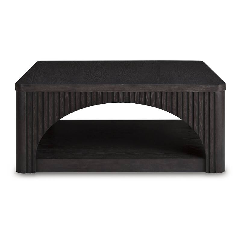 Signature Design by Ashley Yellink Black Coffee Table - 38.13" W x 38.13" D x 16.75" H