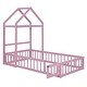 preview thumbnail 17 of 16, Wooden Twin Size Children's Bed with Detachable Headboard and Integrated Clothes Drying Rack