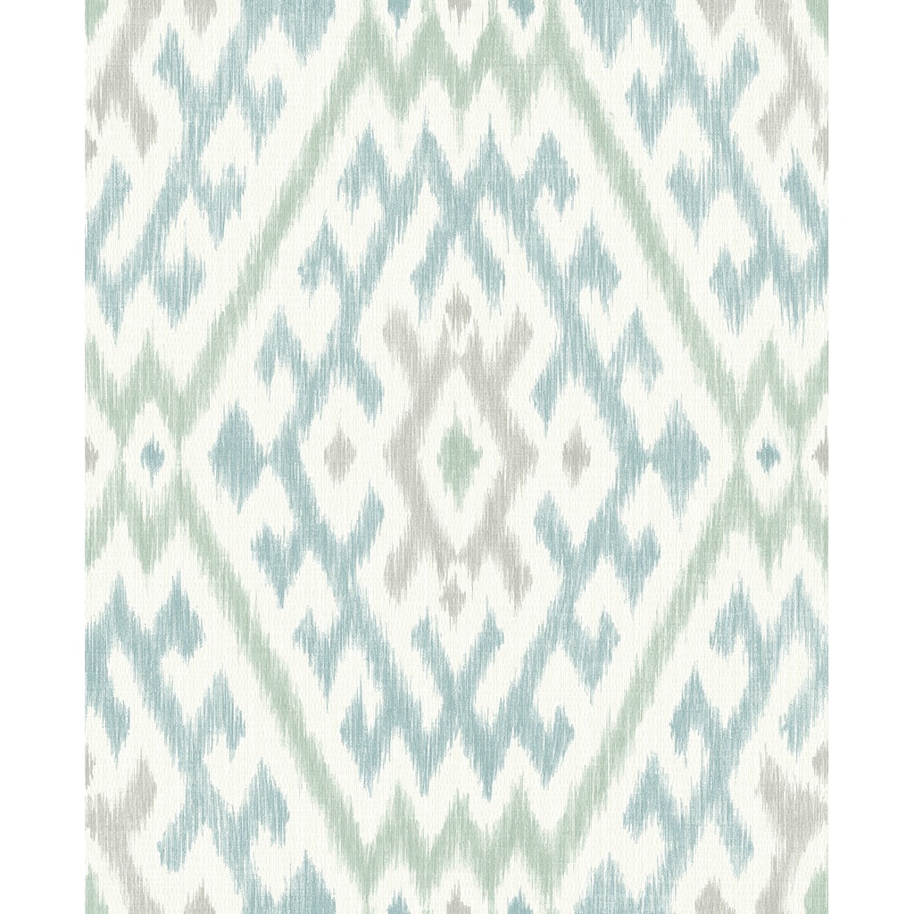 A-Street Prints Solola Aqua Ikat Wallpaper