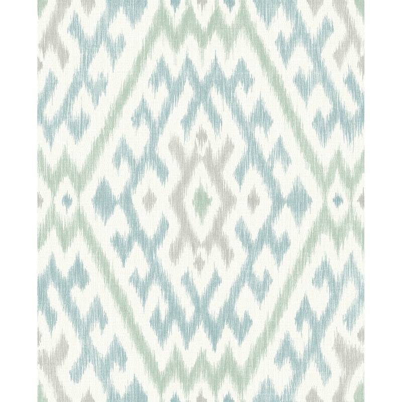 A-Street Prints Solola Aqua Ikat Wallpaper