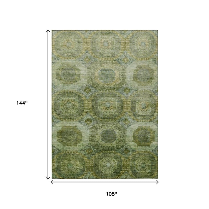 HomeRoots Medallion Transitional Rectangle Outdoor Rug