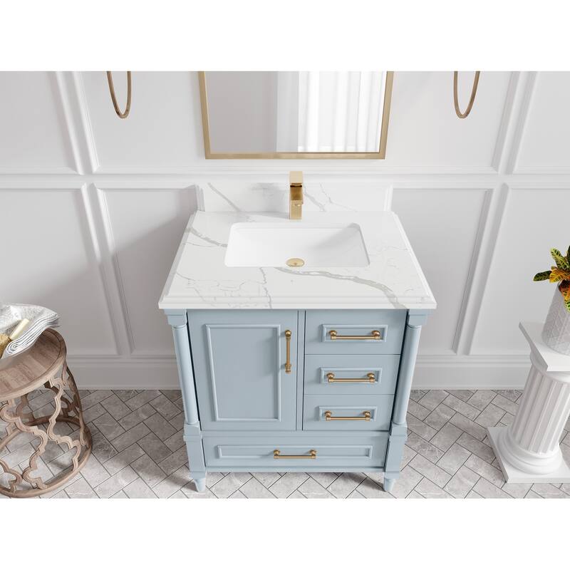 Willow Collections 30 in. W x 22 in. D Aberdeen Single Sink Bathroom Vanity with Countertop