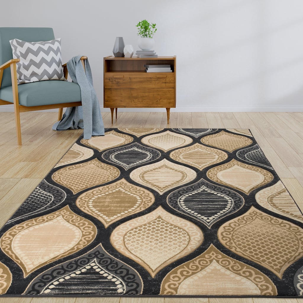 Rhodes Collection Abstract Lattice Area Rug