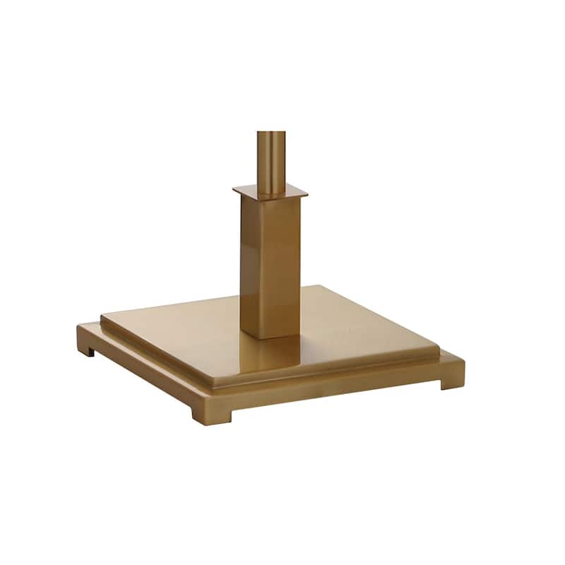 Odette 60" Metal LED Floor Lamp, Brushed Brass by JONATHAN Y - 60" H x 15.75" W x 15.75" D