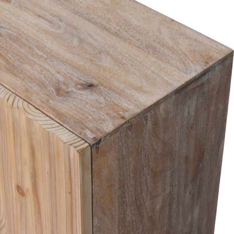 Artisan Furniture Solid Wood Sand grain Pine & Mango Sideboard, 2-Drawers, Beige - N/A