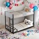preview thumbnail 2 of 12, Durable Twin Over Twin Separatable Metal Bunk Bed with Vent Board,Safety Guardrail