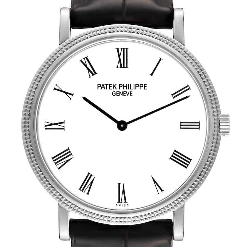 Patek Philippe Pre-Owned Calatrava 35mm Men's Watch - White Gold