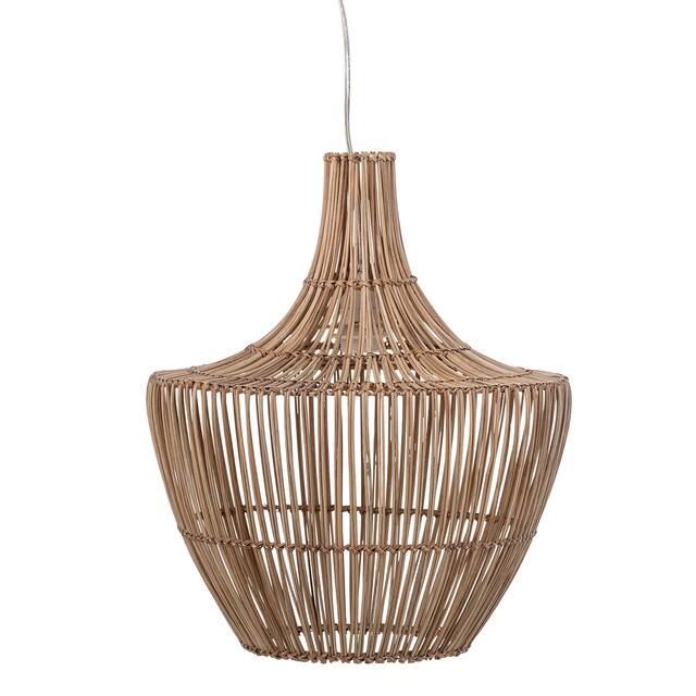 Round Wicker Pendant Light - Natural