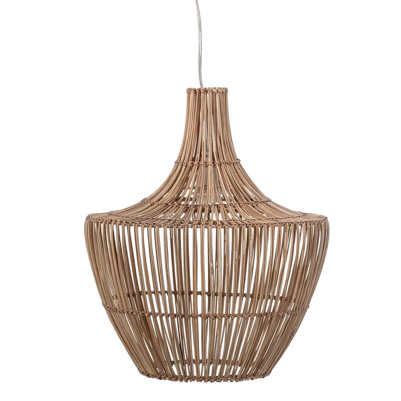 Round Wicker Pendant Light - Natural