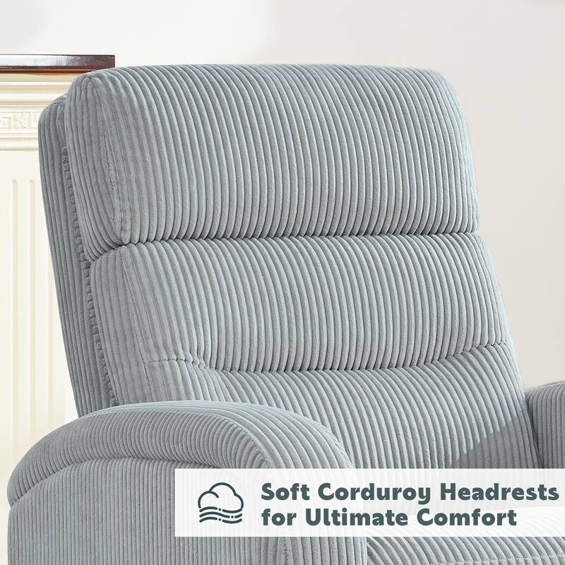 Aemeios Faux Leather Swivel Glider Rocker Manual Recliner Set of 2