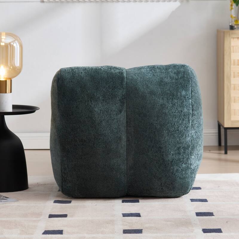 Creative bean bag sofa chair filled with sponge,Light Blue