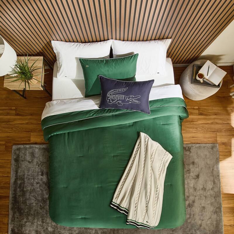 Lacoste Tiebreak 3-Piece Percale Cotton Comforter Set