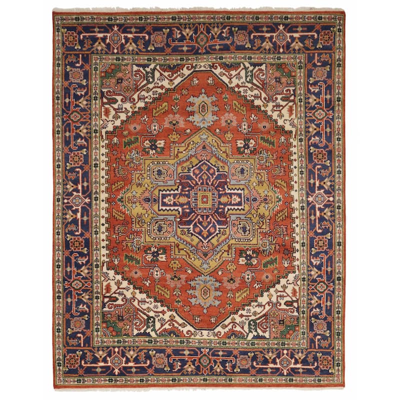 ECARPETGALLERY Hand-knotted Serapi Heritage Dark Copper Wool Rug - 7'10 x 10'0