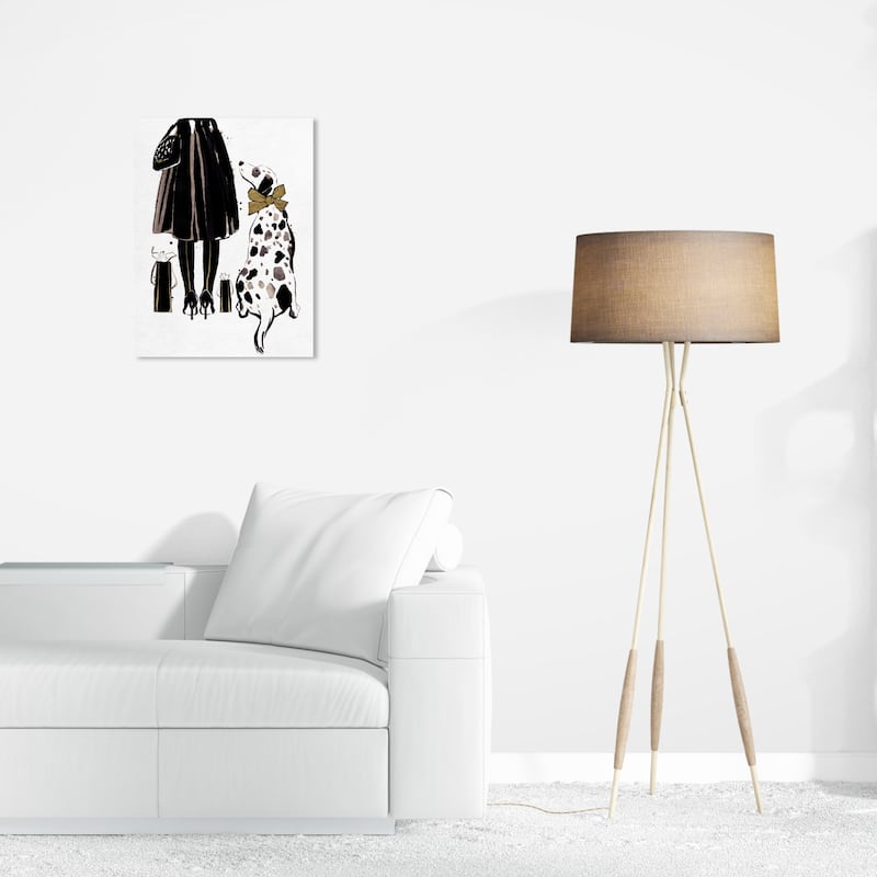 Wynwood Studio Canvas Fashion and Glam Her Best Friend Black and Metallic Gold Glam Wall Art Canvas Print - 24 x 16
