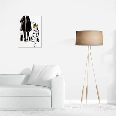 Wynwood Studio Canvas Fashion and Glam Her Best Friend Black and Metallic Gold Glam Wall Art Canvas Print