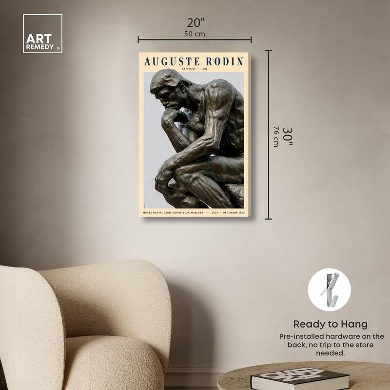 The Thinker Canvas by Art Remedy, Gallery Wrapped
