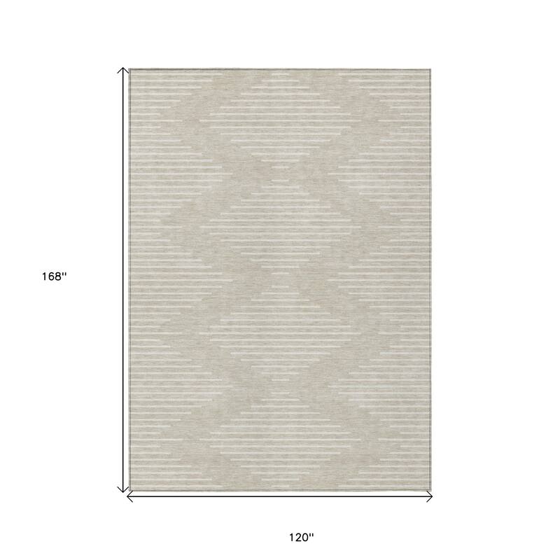 HomeRoots Geometric Transitional Rectangle Outdoor Rug