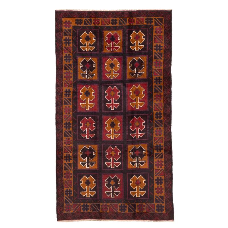 ECARPETGALLERY Hand-knotted Teimani Red Wool Rug - 3'5 x 6'2
