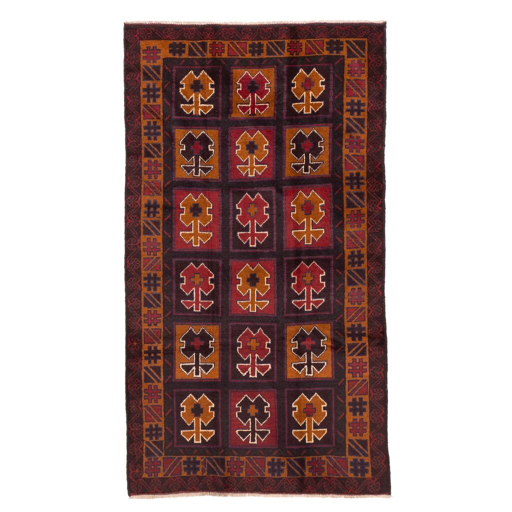 ECARPETGALLERY Hand-knotted Teimani Red Wool Rug - 3'5 x 6'2