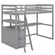 preview thumbnail 16 of 30, Loft Bed with Desk and Shelves, Two Built-in Drawers