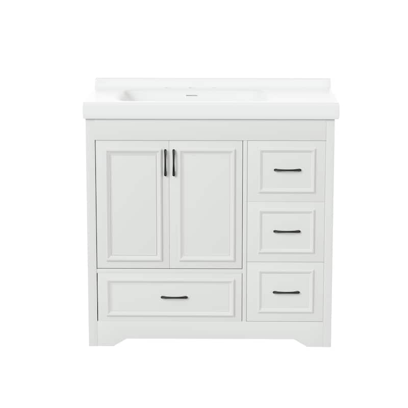 Bathroom Vanity and Sink Combo, Bathroom Storage Cabinet with Undermount Sink, Vanity Set with 2 Doors and 4 Drawers
