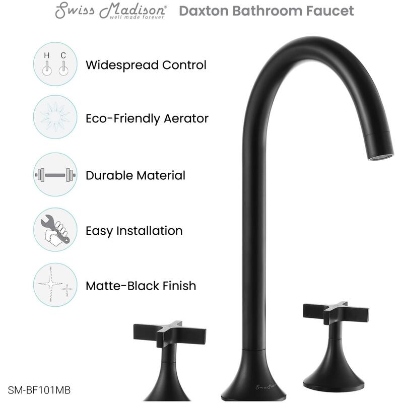 Swiss Madison SM-BF101 Daxton 1.2 GPM Widespread Bathroom Faucet
