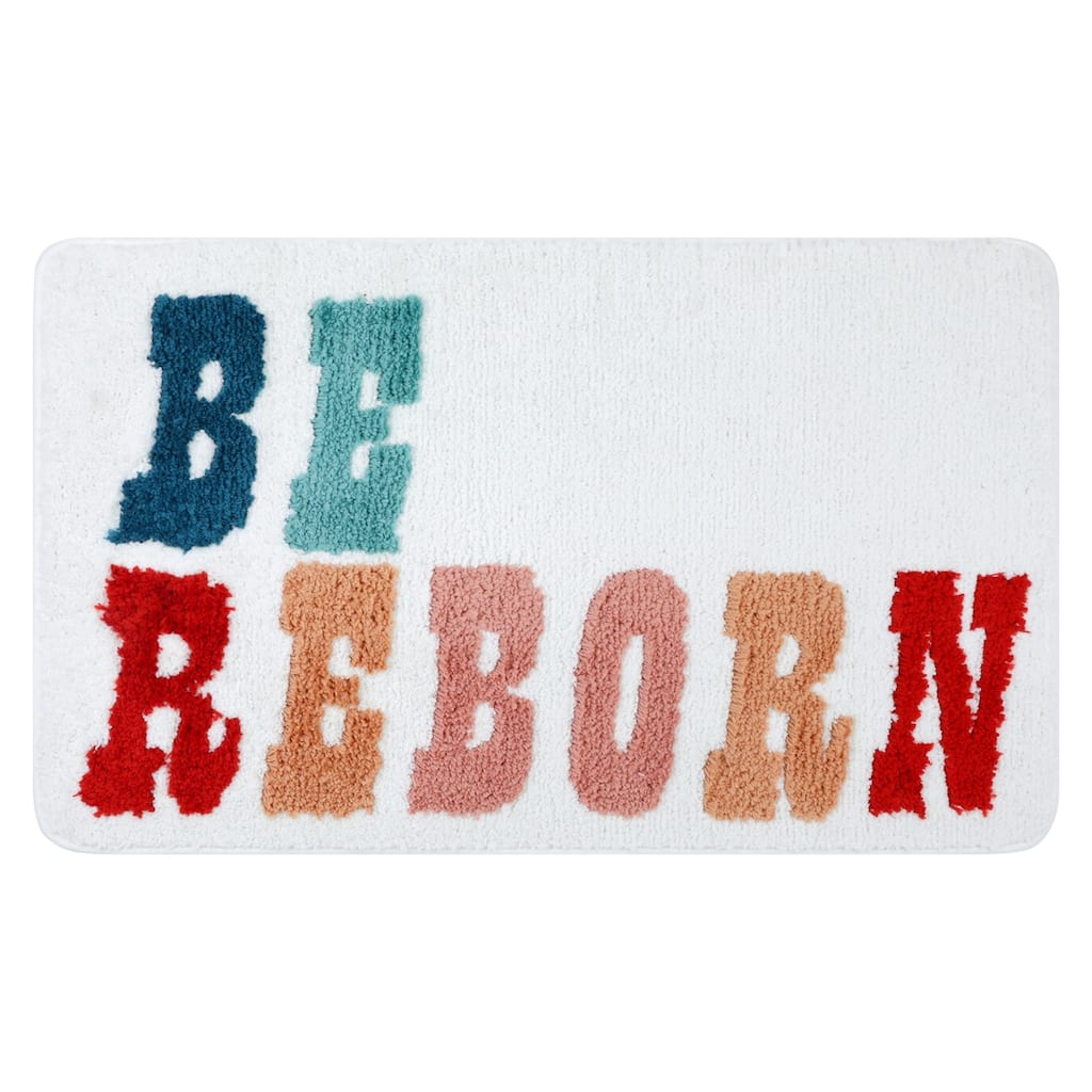 Cute Letter Pattern Bathroom Rugs, Soft and Absorbent Bath Floor Mat, Non-Slip Shaggy Bath Carpet, Bath Mats for Sink
