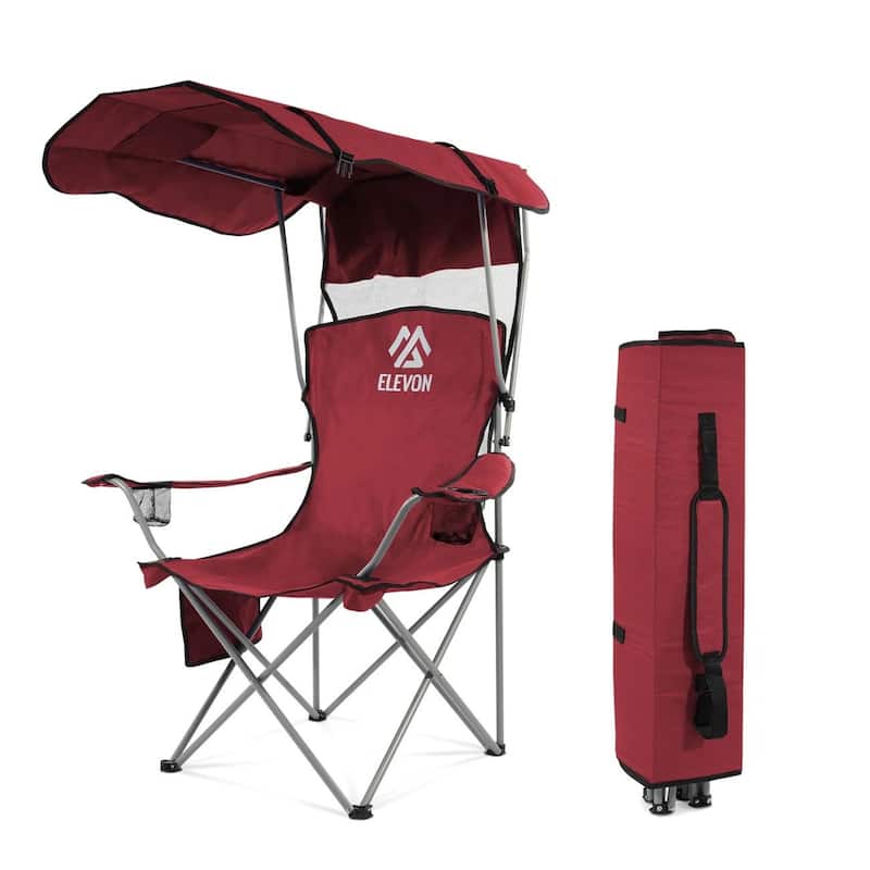 Oversized Camping Chair - Wine Red