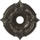 3 1/2" Inside Diameter - Attica Thermoformed PVC Ceiling Medallion - 16" Outside Diameter - Metallic Charcoal