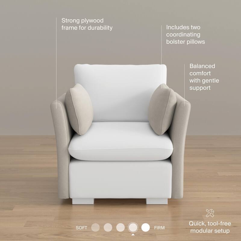 Bush Home Sienna Modular Arm Set with Pillows