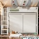 preview thumbnail 1 of 34, 2 Color 70"High Metal Full/Twin Size Loft Bed with Large Wardrobe and Storage Staircase Full