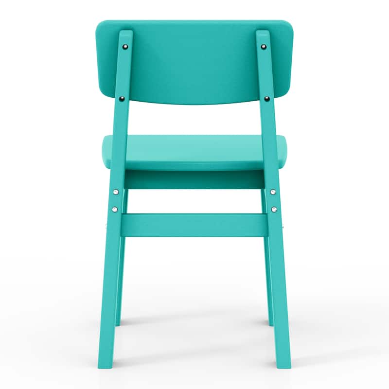 Polytrends Modern Mini Kids Outdoor Dining Chair (Set of 2)