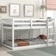 preview thumbnail 2 of 4, White Twin Wood Loft Bed with Ladder & Fence